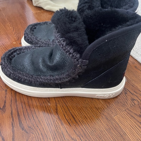 Mou Eskimo Sneaker Boots – Black Shearling – Size 39 (US 8–8.5) - Picture 2 of 7